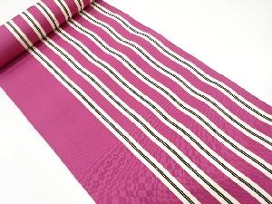 アンティーク　縞模様織り出し　八寸帯地反物